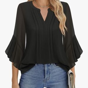 Elegant Black Women's Top
